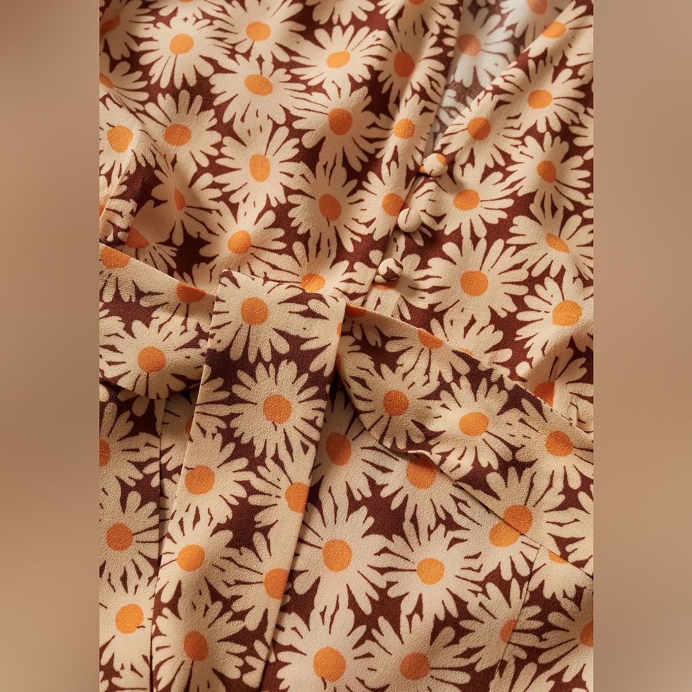 MANGO - Floral Jumpsuit - Orange - Picture 7 of 12